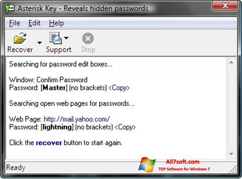Captură de ecran Asterisk Key pentru Windows 7