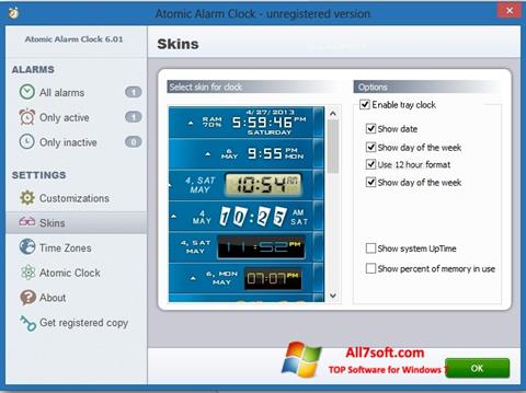 Captură de ecran Atomic Alarm Clock pentru Windows 7