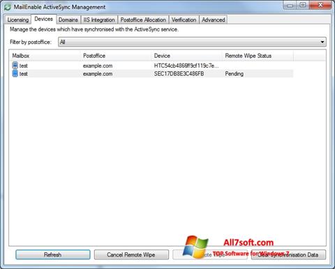 Captură de ecran Microsoft ActiveSync pentru Windows 7