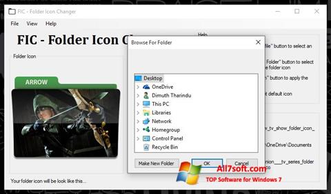 Captură de ecran Icon Changer pentru Windows 7