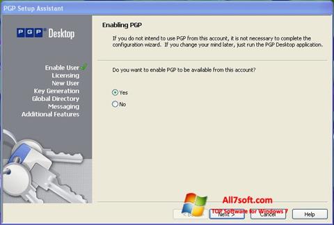 Captură de ecran PGP Desktop pentru Windows 7