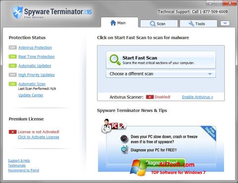 Captură de ecran Spyware Terminator pentru Windows 7