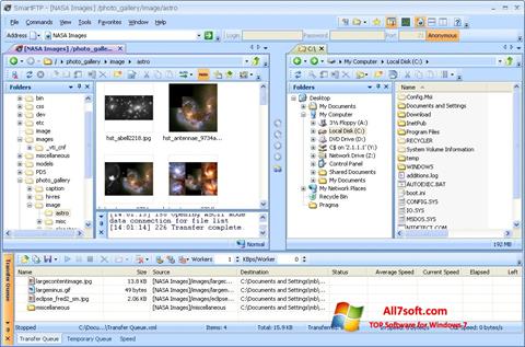 Captură de ecran SmartFTP pentru Windows 7