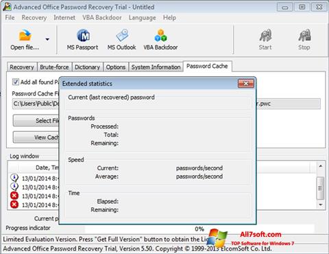 Captură de ecran Advanced Office Password Recovery pentru Windows 7