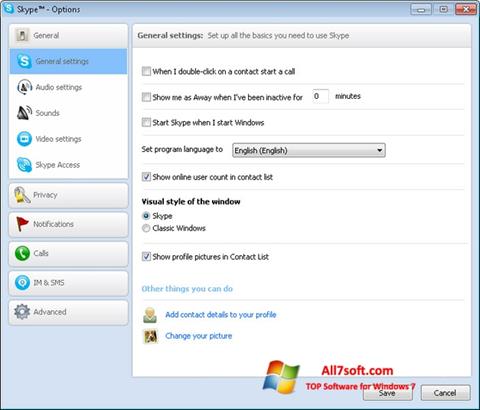 Captură de ecran Skype Setup Full pentru Windows 7