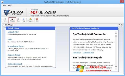 Captură de ecran PDF Unlocker pentru Windows 7