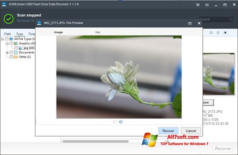 Captură de ecran USB Flash Drive Recovery pentru Windows 7