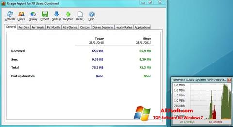 Captură de ecran NetWorx pentru Windows 7