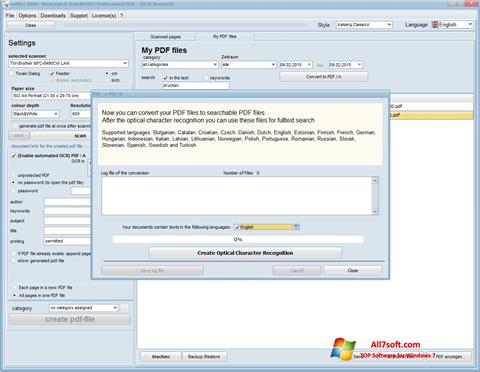 Captură de ecran Scan2PDF pentru Windows 7