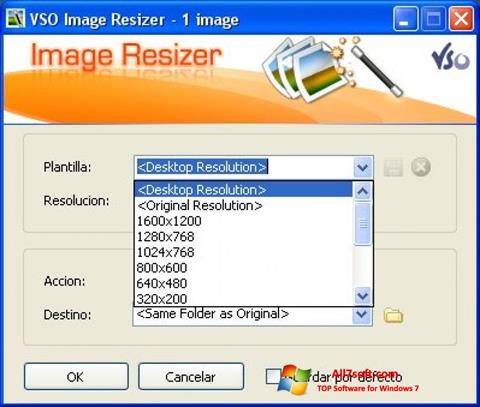 Captură de ecran VSO Image Resizer pentru Windows 7