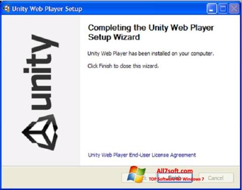 Captură de ecran Unity Web Player pentru Windows 7