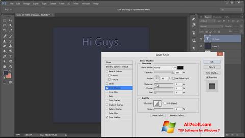 Captură de ecran Adobe Photoshop CC pentru Windows 7