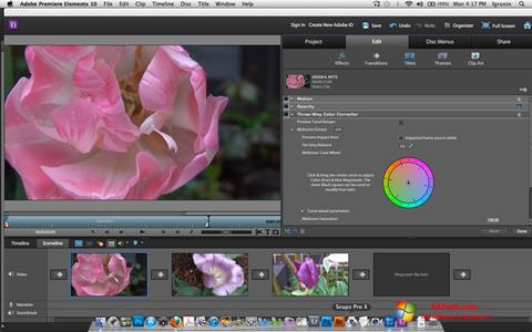 Captură de ecran Adobe Premiere Elements pentru Windows 7