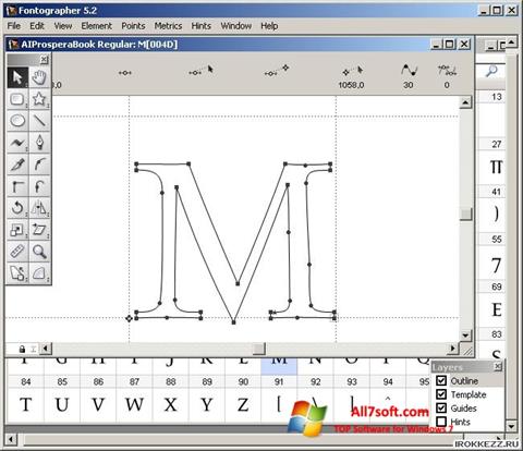 Captură de ecran Fontographer pentru Windows 7