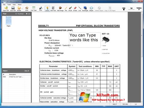 Captură de ecran PDF Editor pentru Windows 7