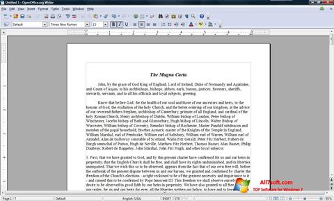 Captură de ecran OpenOffice pentru Windows 7