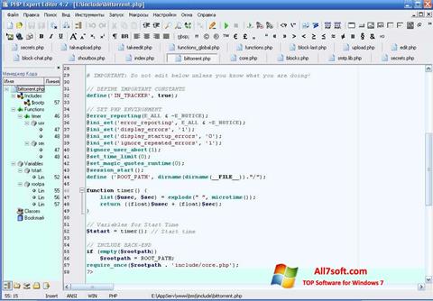Captură de ecran PHP Expert Editor pentru Windows 7