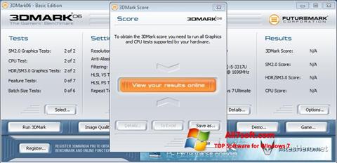 Captură de ecran 3DMark06 pentru Windows 7