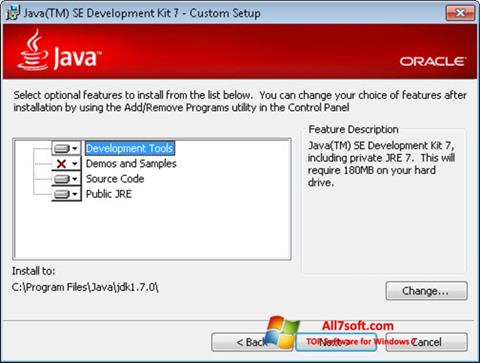 Captură de ecran Java SE Development Kit pentru Windows 7