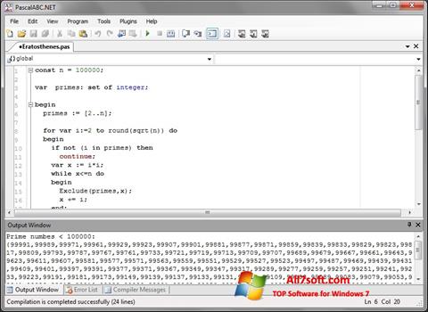 Captură de ecran Pascal ABC pentru Windows 7