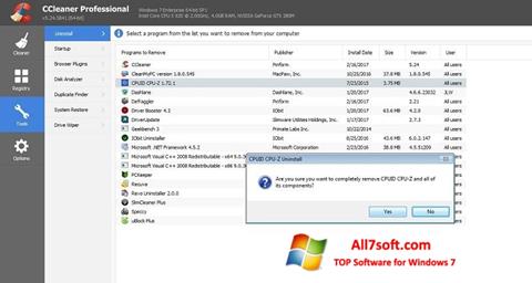 Captură de ecran CCleaner Professional Plus pentru Windows 7