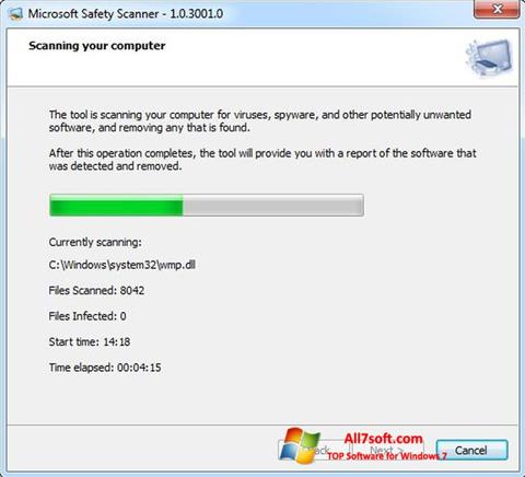 Captură de ecran Microsoft Safety Scanner pentru Windows 7