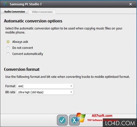 Captură de ecran Samsung PC Studio pentru Windows 7