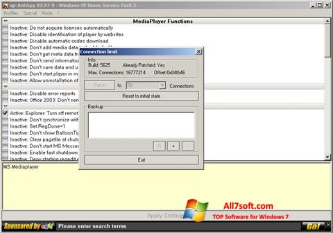 Captură de ecran XP-AntiSpy pentru Windows 7