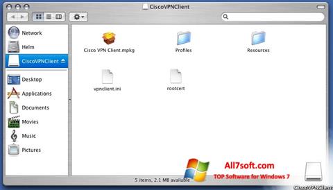 Captură de ecran Cisco VPN Client pentru Windows 7