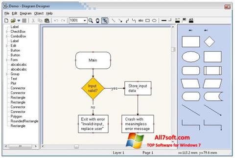 Captură de ecran Diagram Designer pentru Windows 7