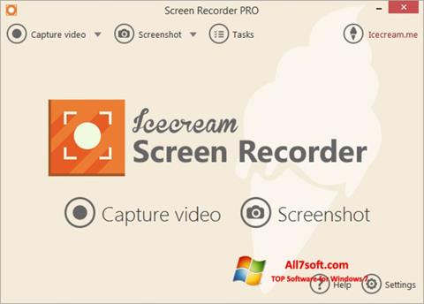 Captură de ecran Icecream Screen Recorder pentru Windows 7