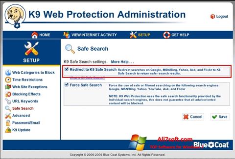 Captură de ecran K9 Web Protection pentru Windows 7