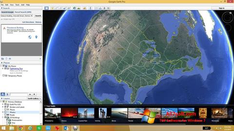 Captură de ecran Google Earth pentru Windows 7