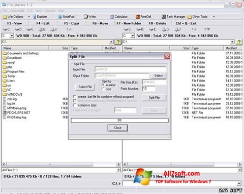 Captură de ecran File Master pentru Windows 7