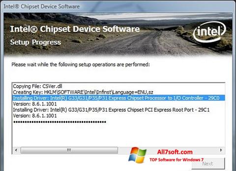 Captură de ecran Intel Chipset Device Software pentru Windows 7