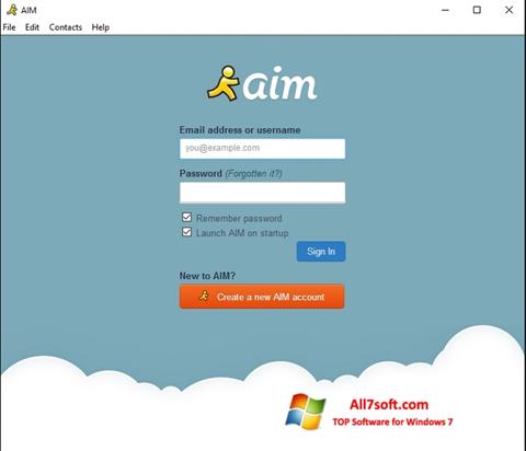 Captură de ecran AOL Instant Messenger pentru Windows 7