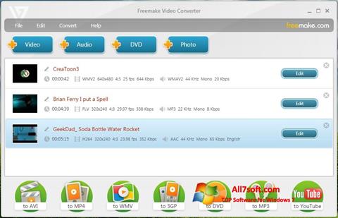 Captură de ecran Freemake Video Converter pentru Windows 7