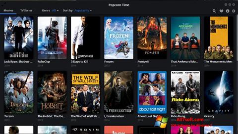 Captură de ecran Popcorn Time pentru Windows 7