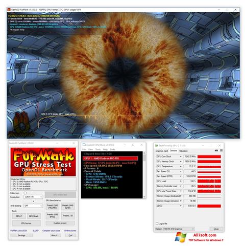 Captură de ecran FurMark pentru Windows 7