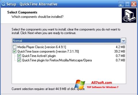 Captură de ecran QuickTime Alternative pentru Windows 7