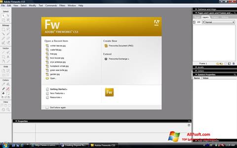 Captură de ecran Adobe Fireworks pentru Windows 7