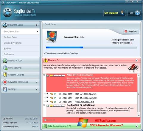 Captură de ecran SpyHunter pentru Windows 7