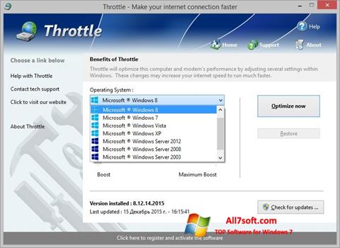 Captură de ecran Throttle pentru Windows 7