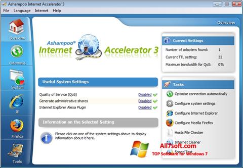 Captură de ecran Ashampoo Internet Accelerator pentru Windows 7
