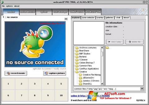 Captură de ecran webcamXP pentru Windows 7