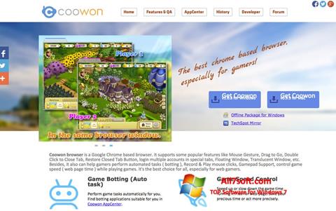 Captură de ecran Coowon Browser pentru Windows 7