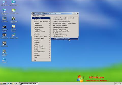 Captură de ecran Hirens Boot CD pentru Windows 7