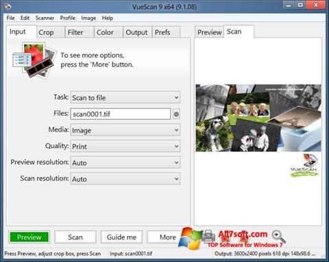Captură de ecran VueScan pentru Windows 7