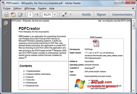 Captură de ecran PDFCreator pentru Windows 7
