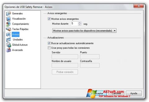 Captură de ecran USB Safely Remove pentru Windows 7